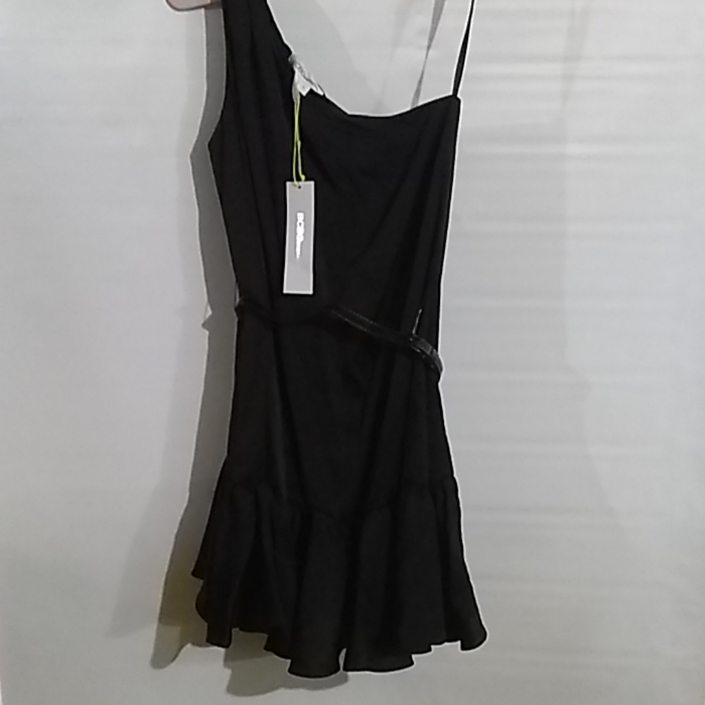 BCBGeneration Black One Shoulder Dress Size 4 NWT - Picture 1 of 8